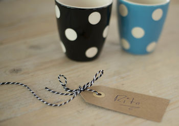 aanbod koffiekopjes label